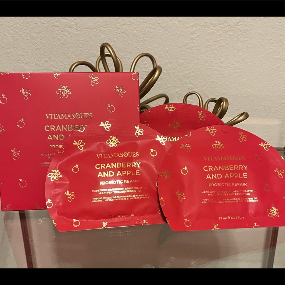 NIB Vitamasques Cranberry and Apple Face Masks